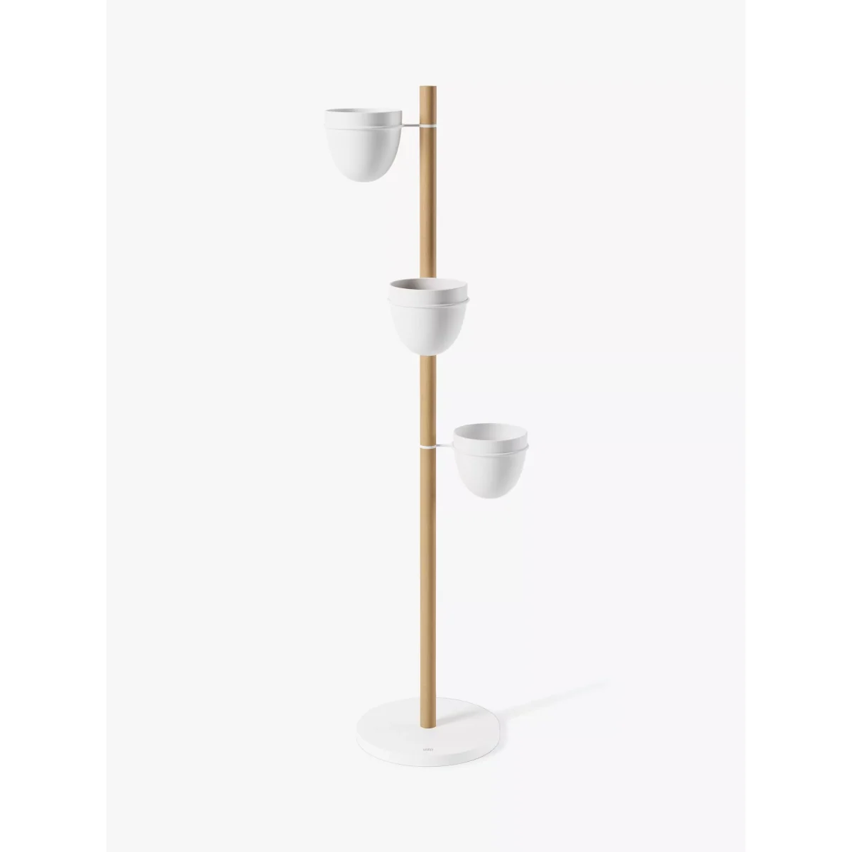 Umbra Floristand Trio Freestanding Beech Wood Planter, White/Natural – image 2