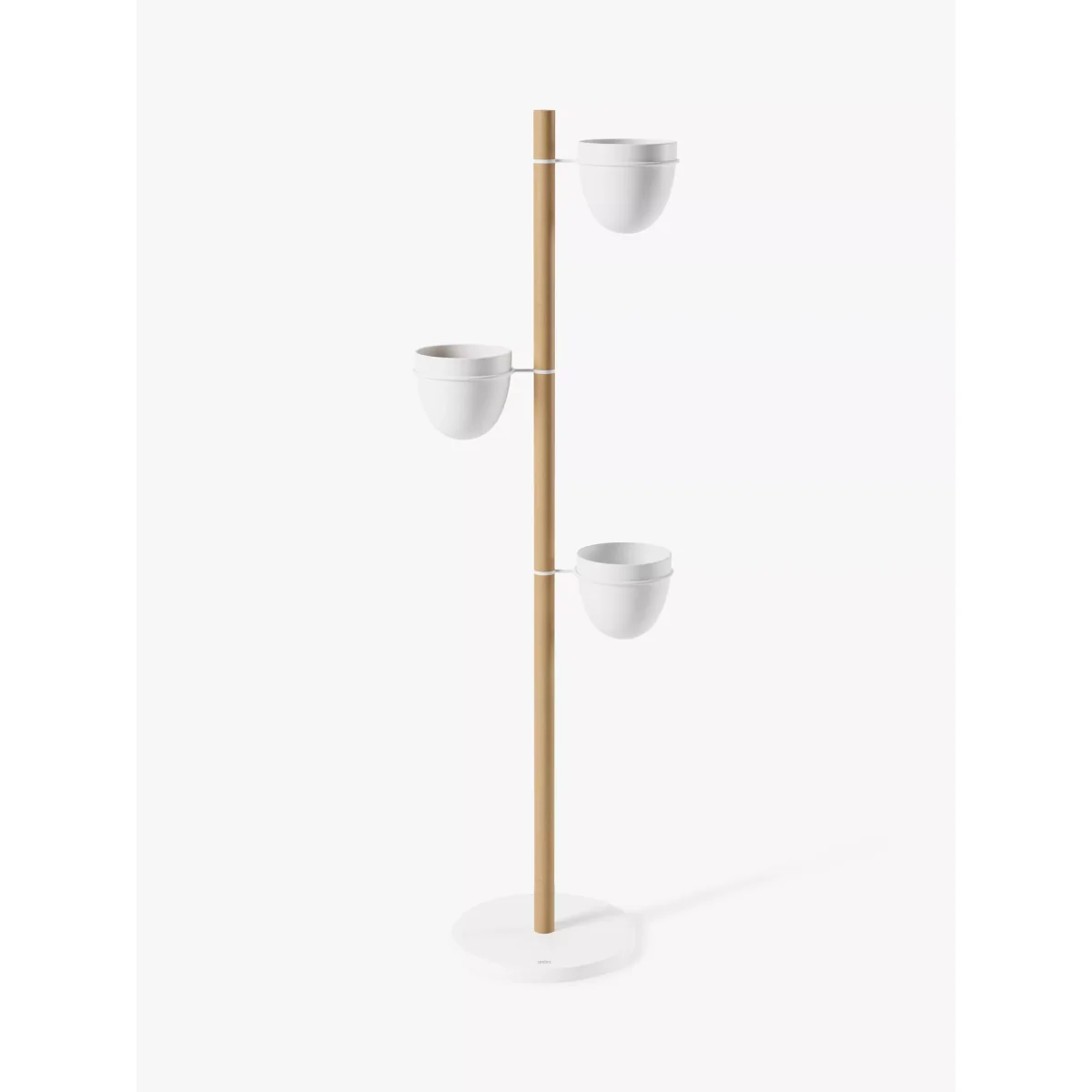 Umbra Floristand Trio Freestanding Beech Wood Planter, White/Natural – image 7