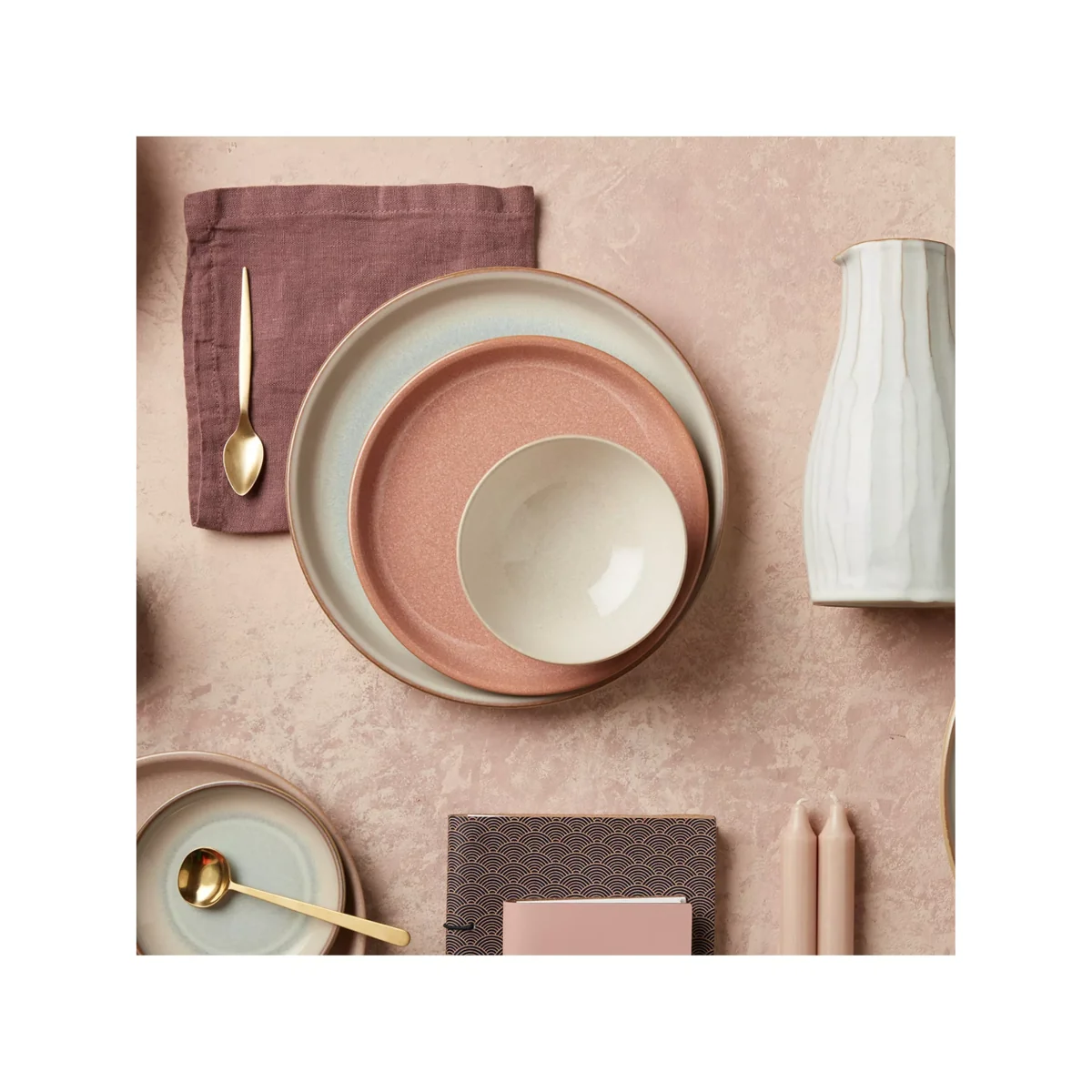 Denby Quartz Rose Plant Pot, H11.5cm, Pink – image 3