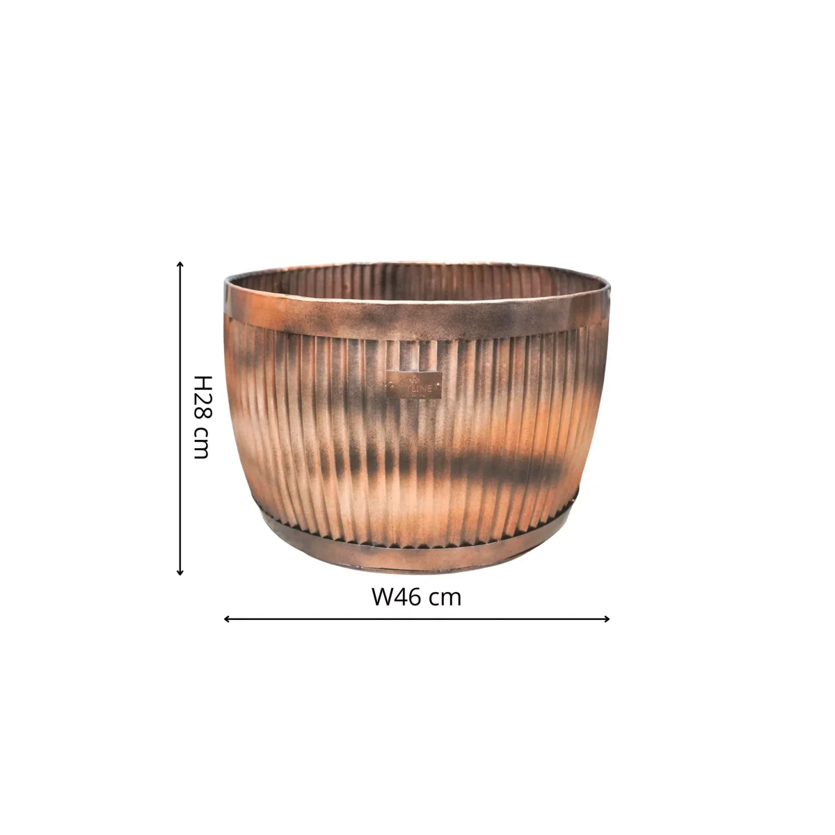 Ivyline Hampton Outdoor Bowl Planter, 46cm, Copper – image 5