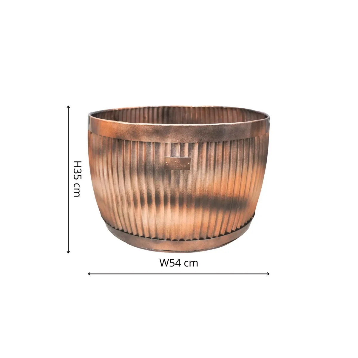 Ivyline Hampton Outdoor Bowl Planter, 46cm, Copper – image 6