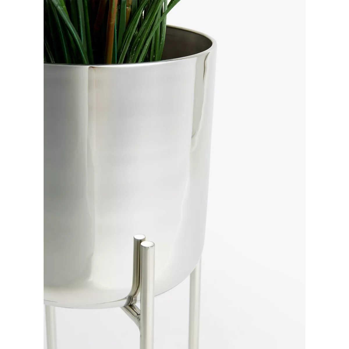 John Lewis Indoor Stainless Steel Planter & Stand, Silver – image 3