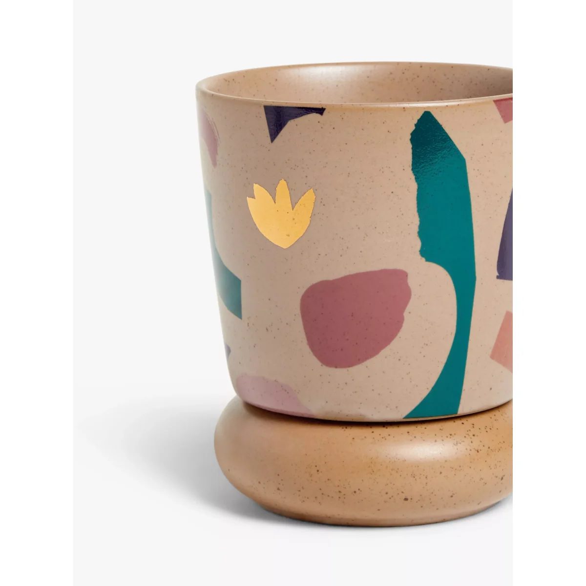 John Lewis & Partners Stoneware Geometric Planters, Set of 2 – image 3