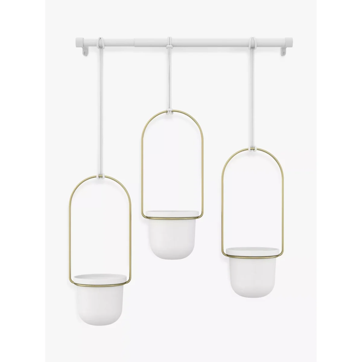 Umbra Triflora Hanging Planter, White – image 2