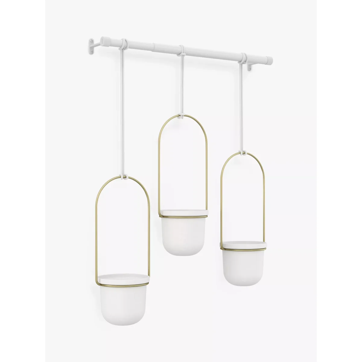 Umbra Triflora Hanging Planter, White – image 3