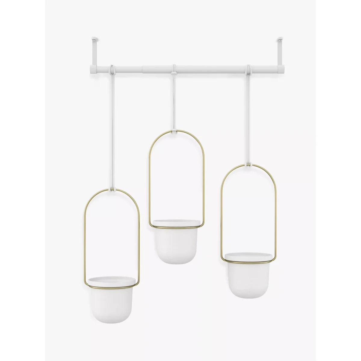 Umbra Triflora Hanging Planter, White – image 4