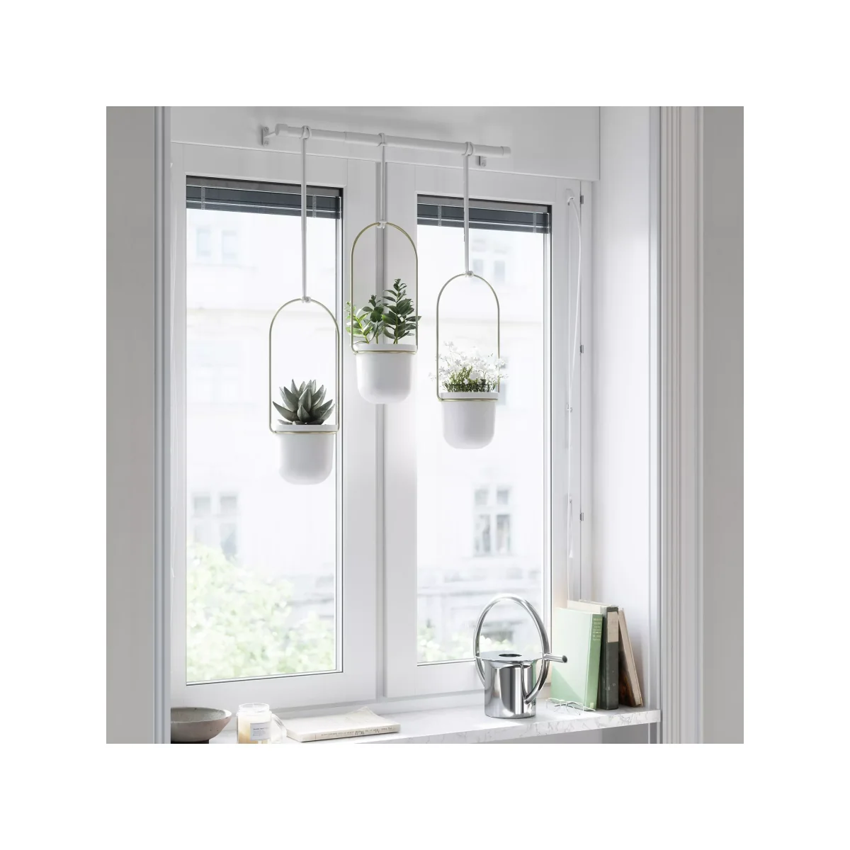 Umbra Triflora Hanging Planter, White – image 7