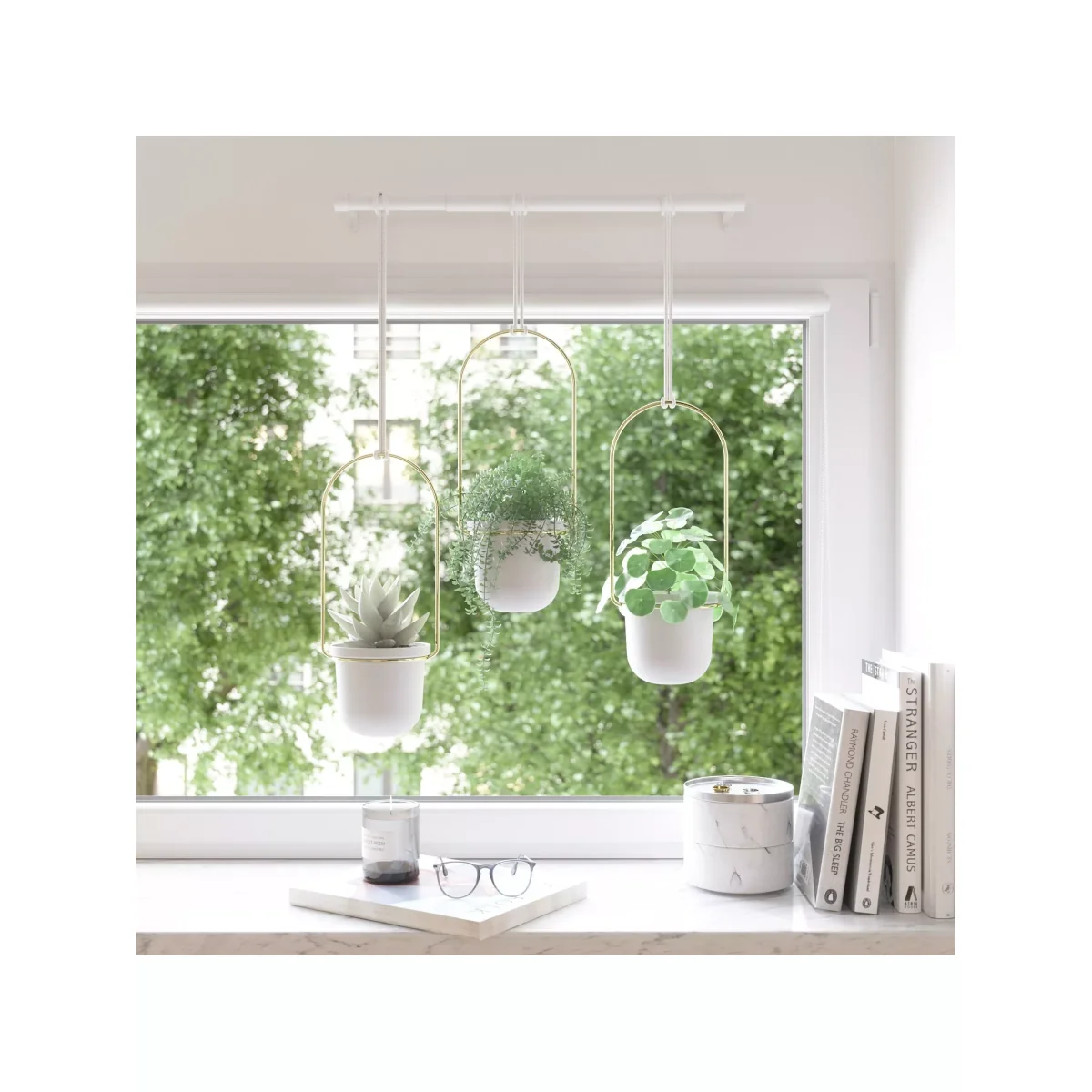 Umbra Triflora Hanging Planter, White – image 9