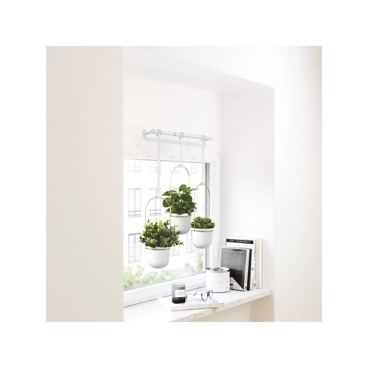 Umbra Triflora Hanging Planter, White – image 10
