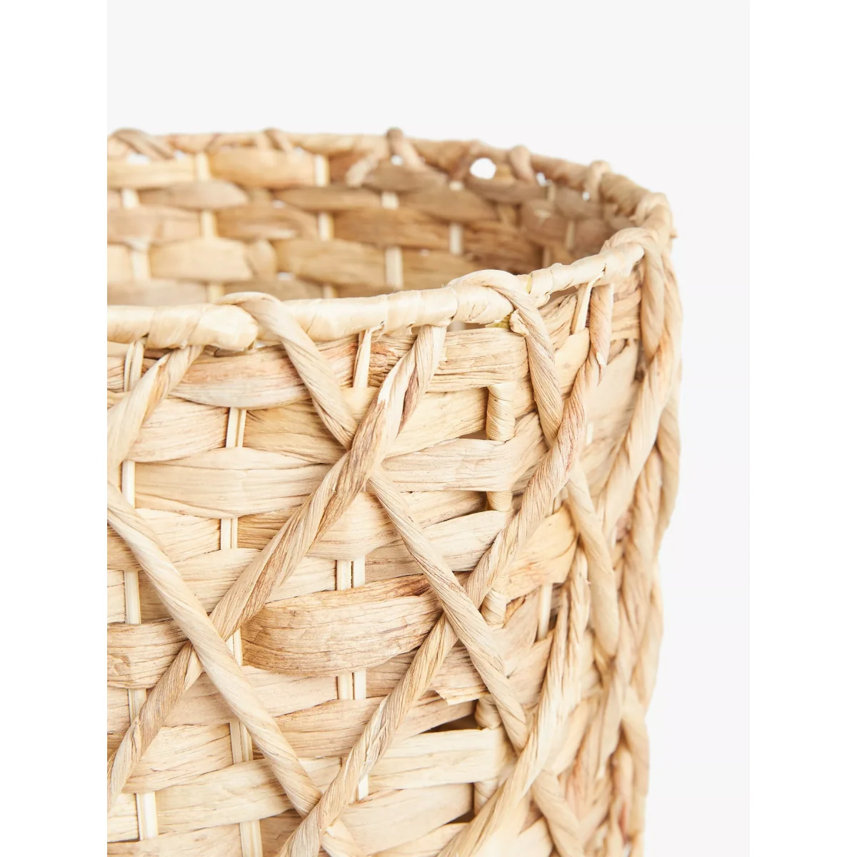 John Lewis Diamond Woven Water Hyacinth Planter – image 2