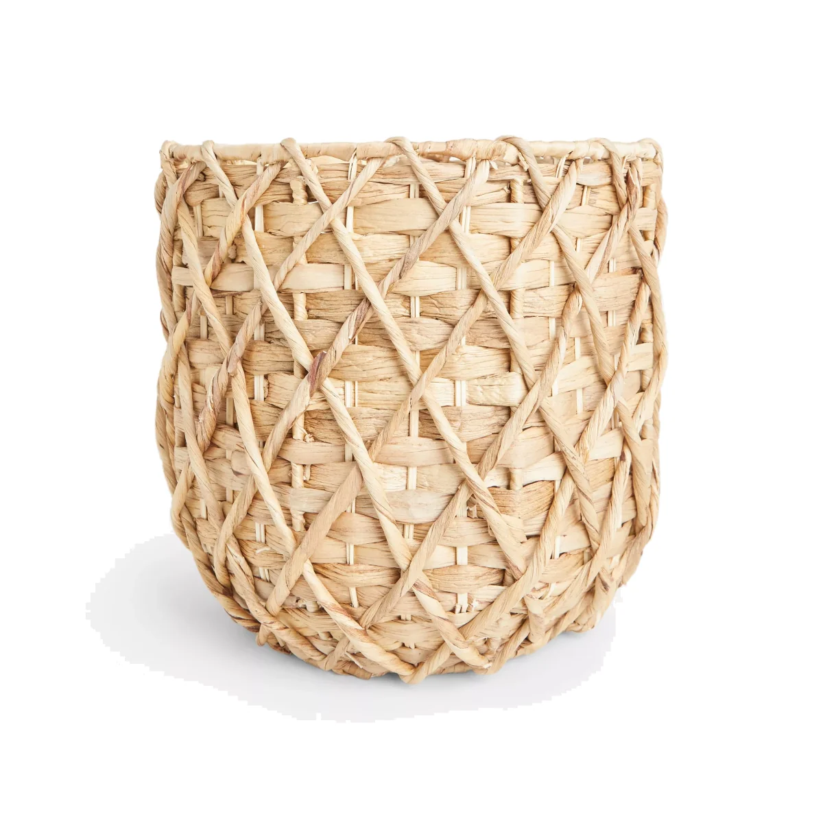 John Lewis Diamond Woven Water Hyacinth Planter – image 1