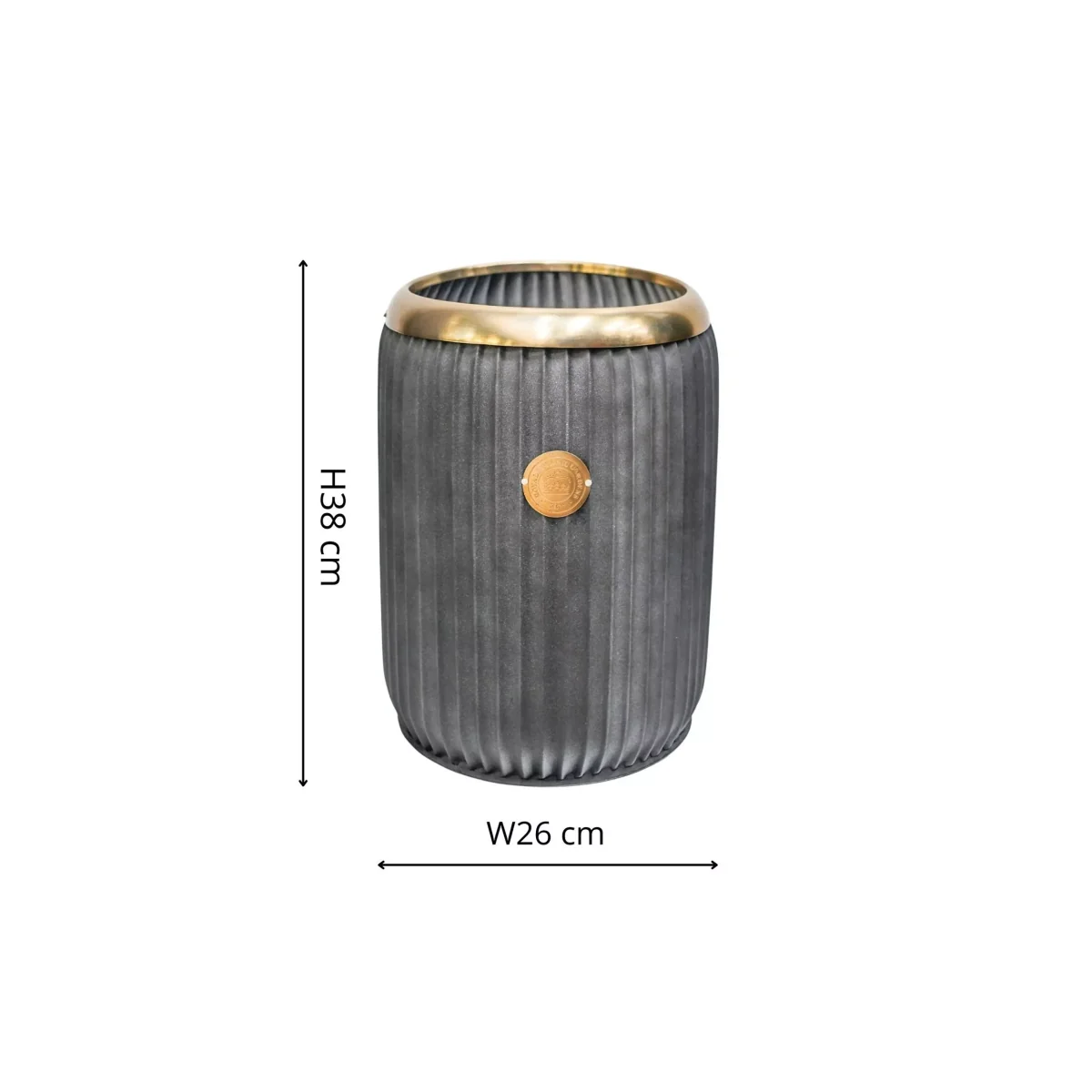 Ivyline Kew Gardens Richmond Galvanised Steel Outdoor Planter, Antique Lead – image 3