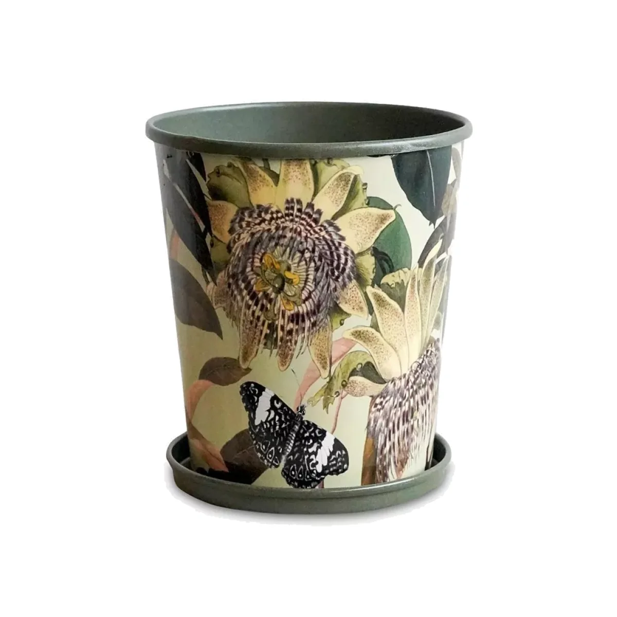 Ivyline Kew Gardens Retreat Indoor Planter & Saucer, H18cm, Green/Multi – image 1