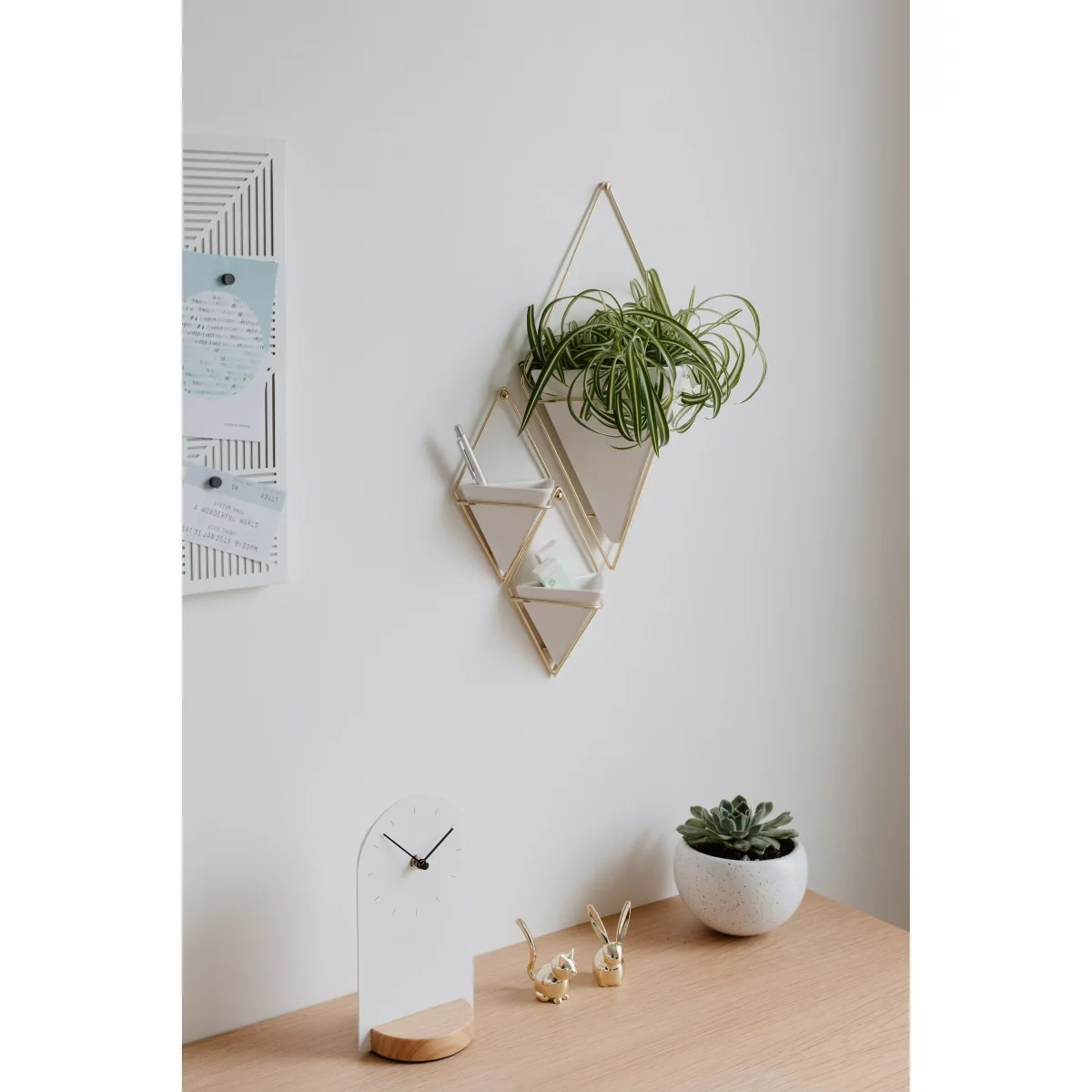 Umbra Trigg Small Wall Planters, White, Set of 2 – image 4