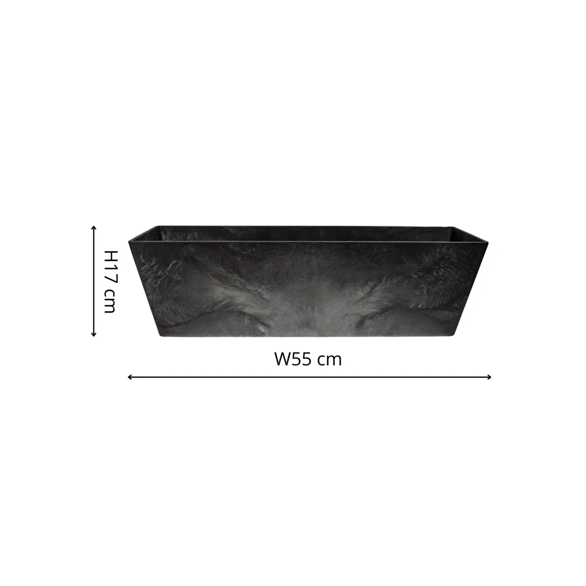 Ivyline Ella Balcony Trough Planter, 55cm, Black – image 5
