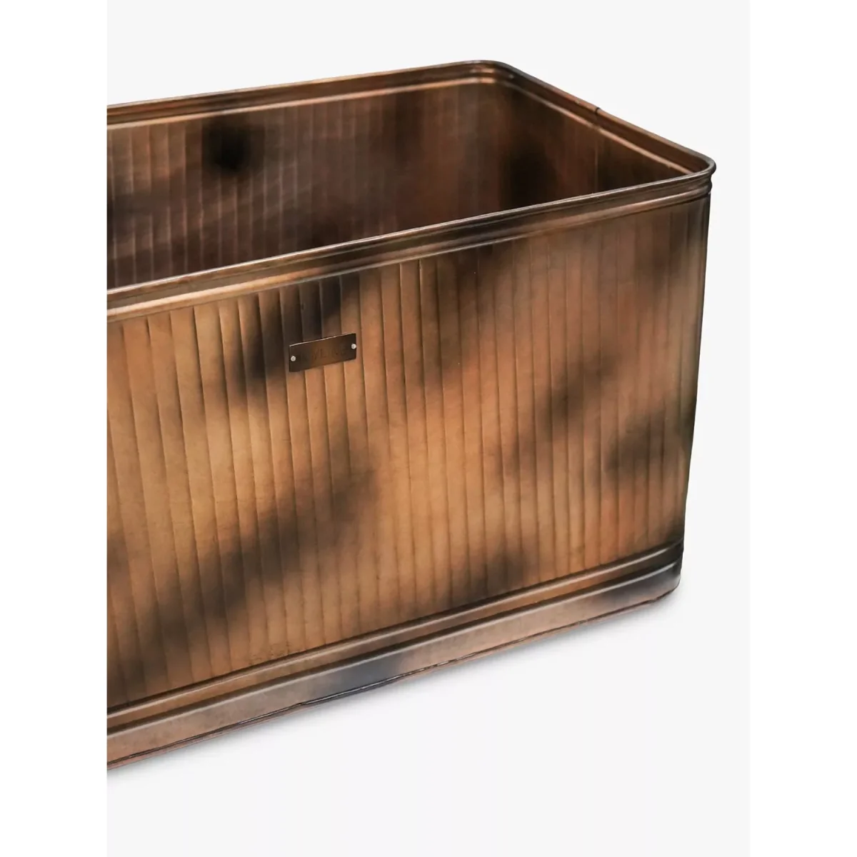 Ivyline Hampton Galvanised Metal Outdoor Trough Planter, 80cm – image 2