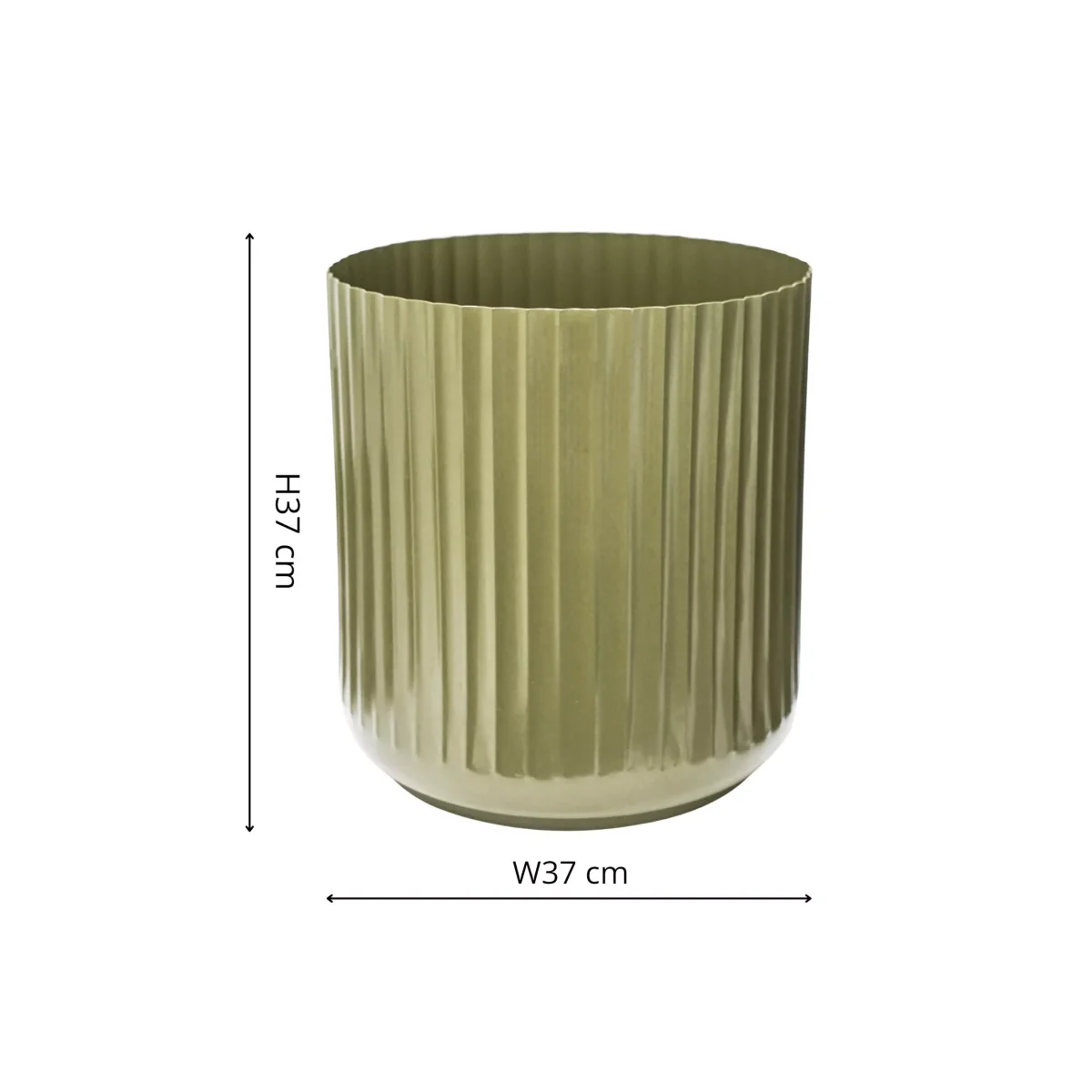 Ivyline Hudson Corrugated Steel Indoor/Outdoor Planters, Set of 2 – image 6