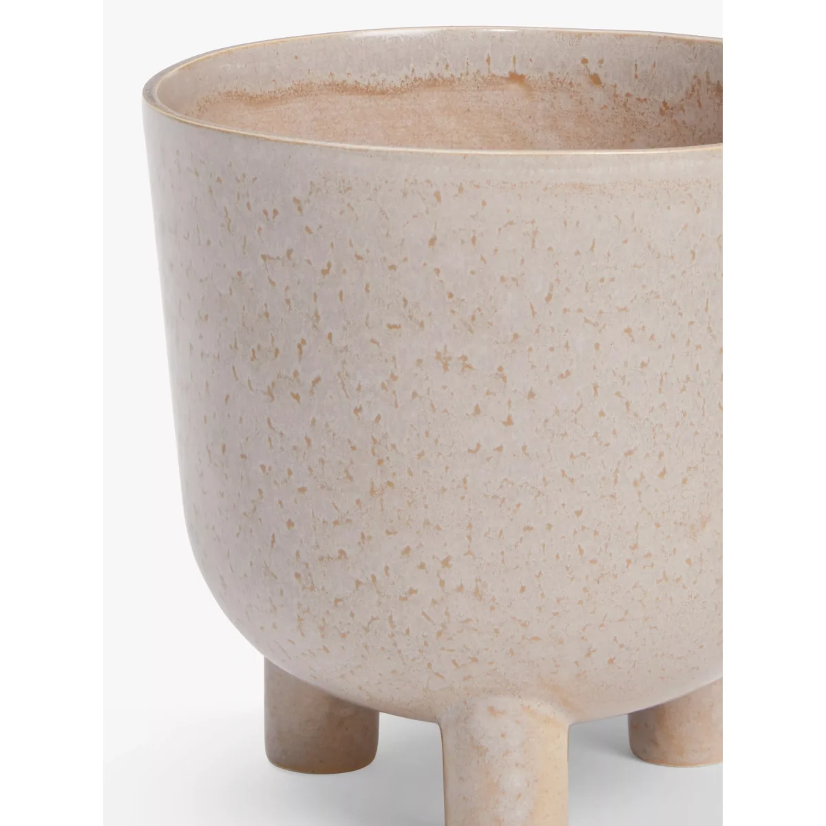 John Lewis Medium Ceramic Indoor Footed Planter, 15cm, Brown – image 3