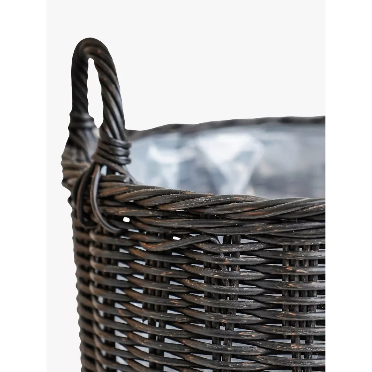 Ivyline Woven Rattan Outdoor Basket Planters, Set of 2 – image 2