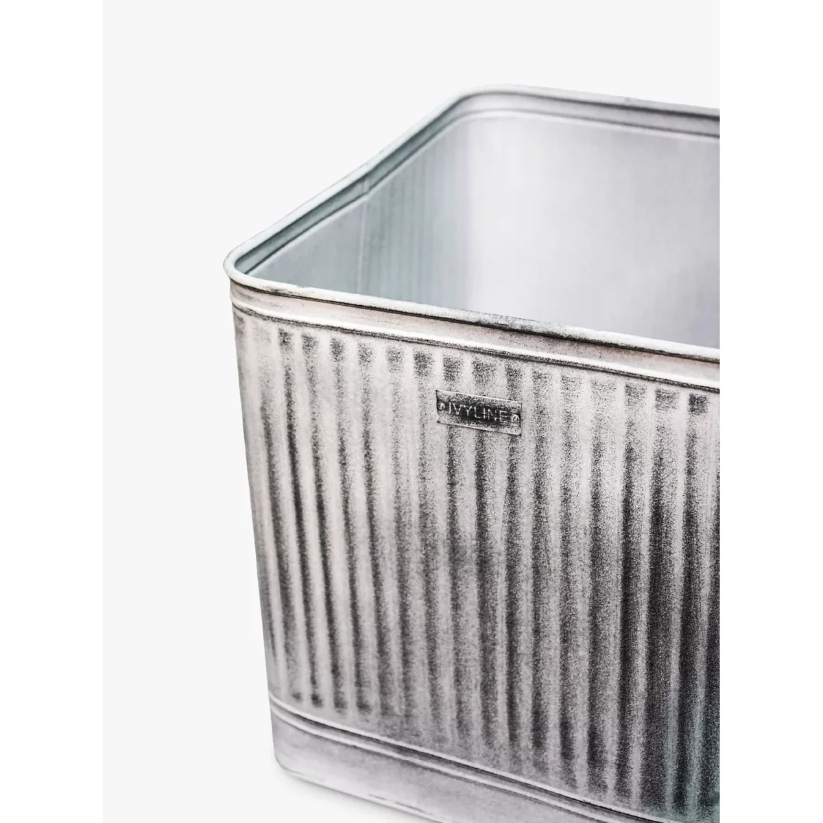 Ivyline Hampton Galvanised Metal Outdoor Planter, 34cm – image 2