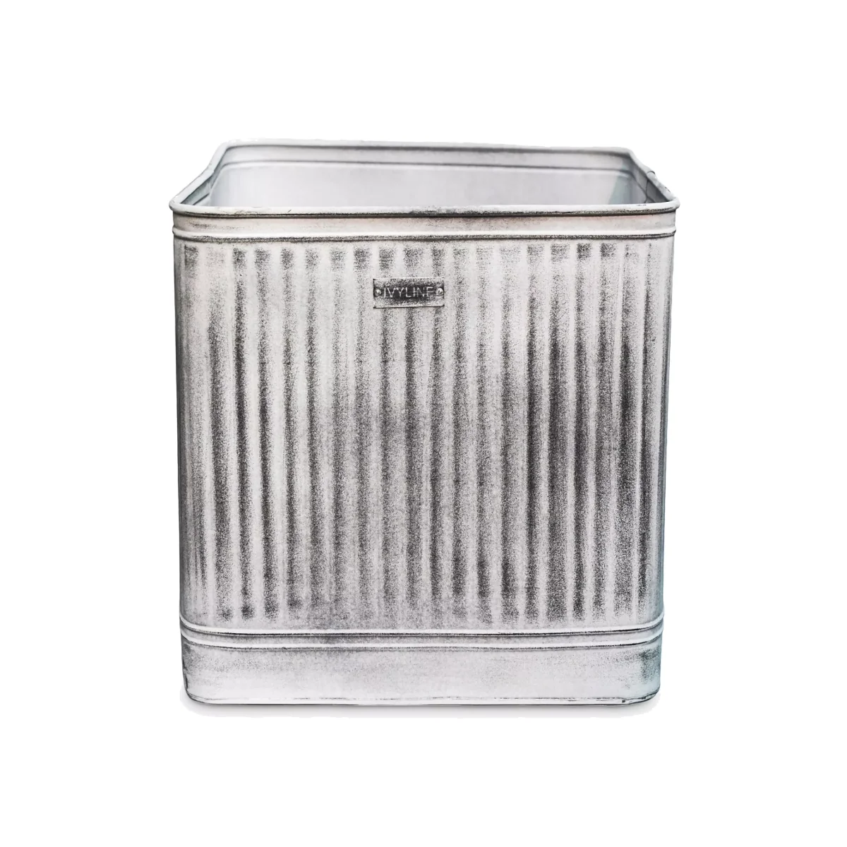 Ivyline Hampton Galvanised Metal Outdoor Planter, 34cm – image 1