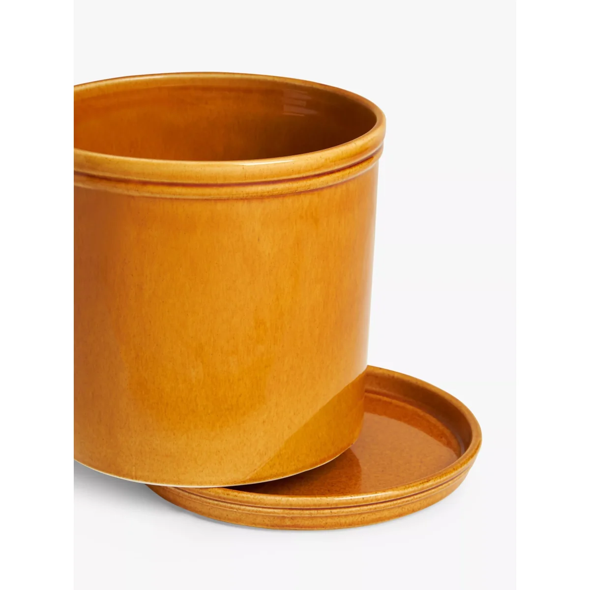 John Lewis Classic Glazed Stoneware Planter, Honey – image 3