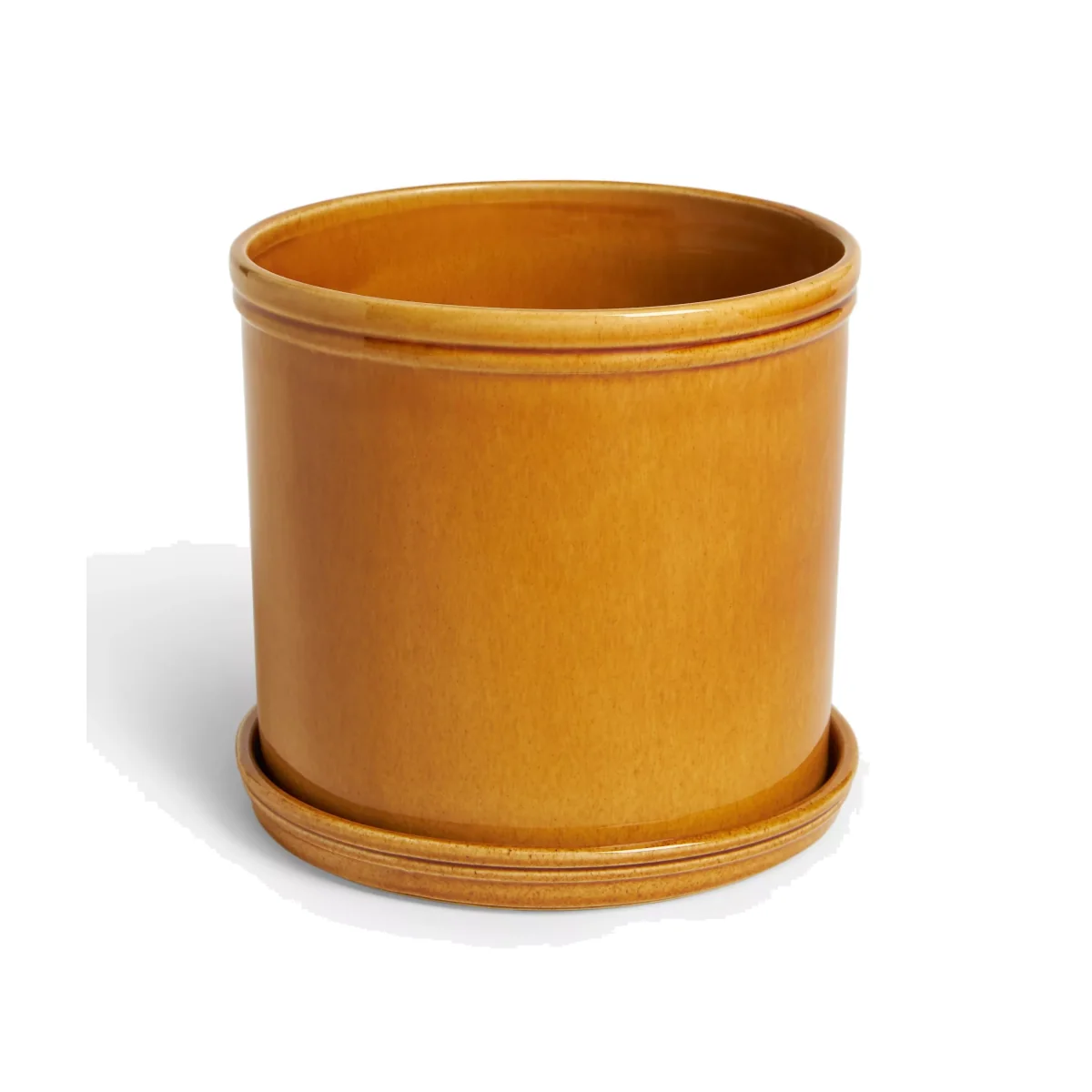 John Lewis Classic Glazed Stoneware Planter, Honey – image 1