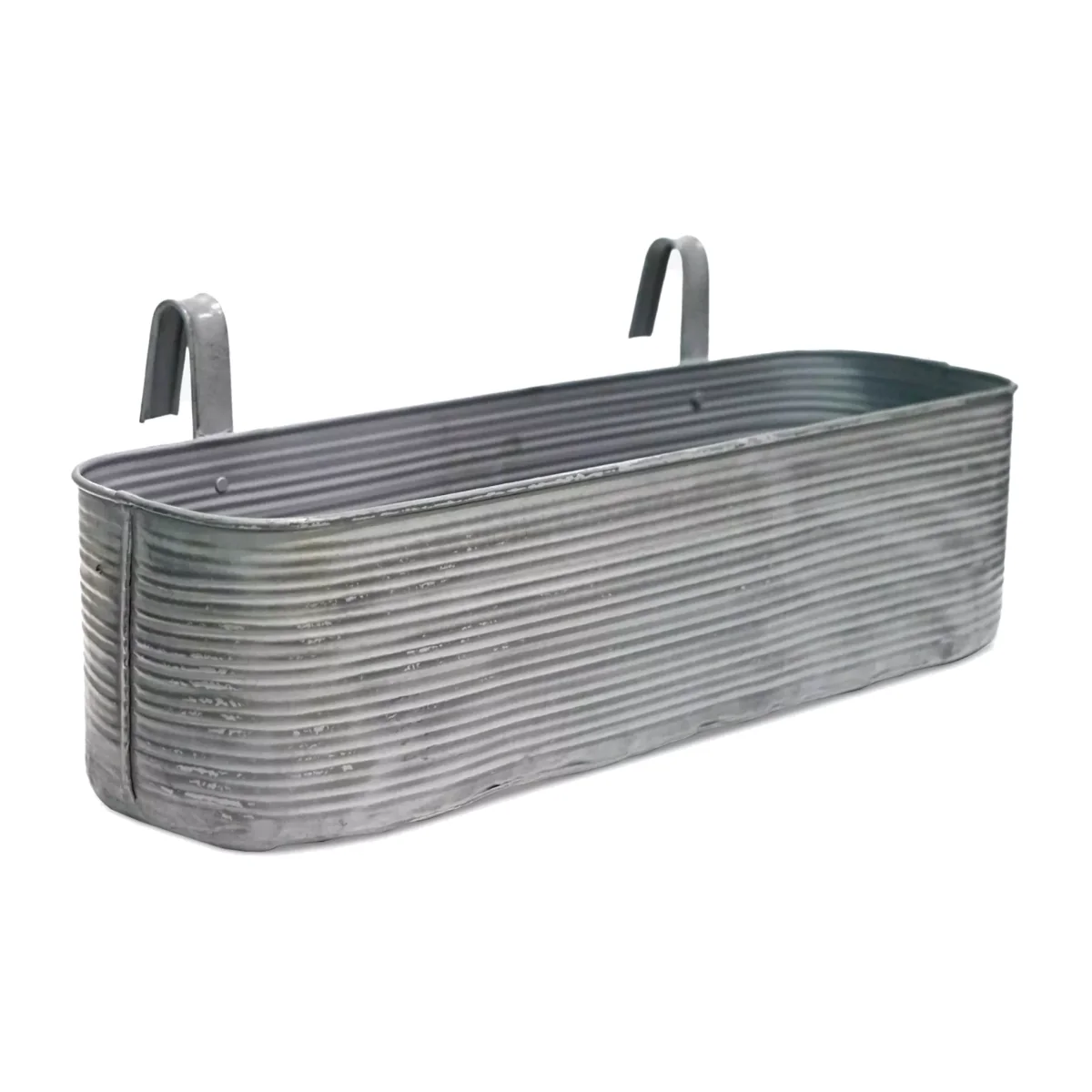 Ivyline Matlock Iron Window Box Planter, Grey – image 1