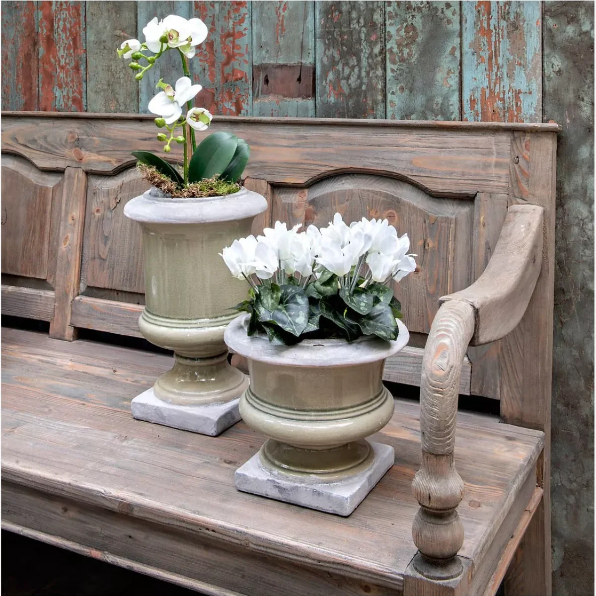 One.World Birkdale Glazed Stone Planter – image 1