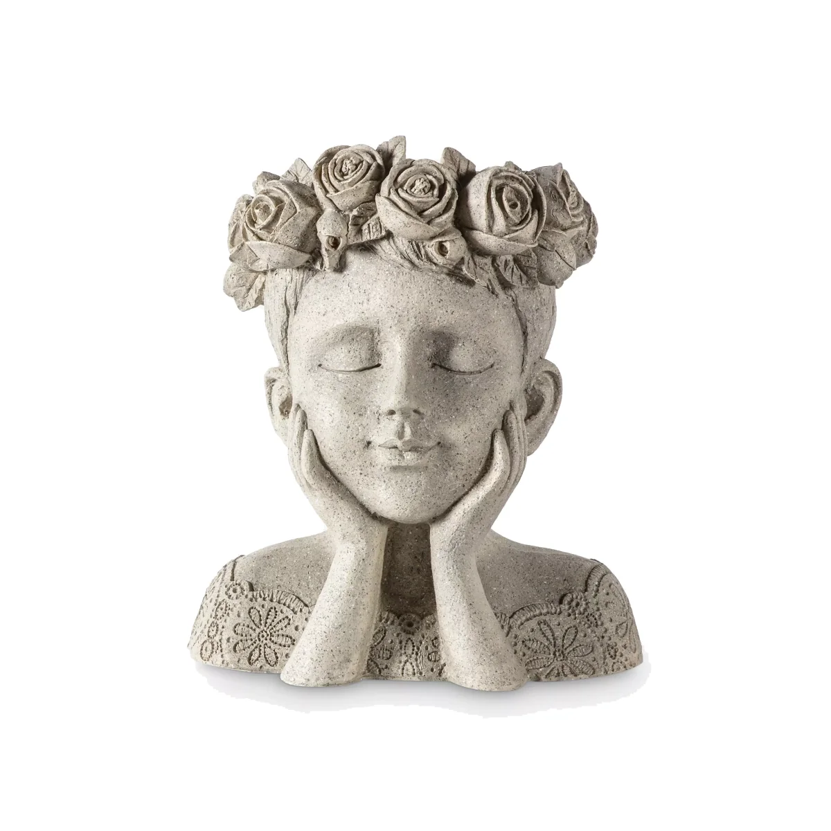 John Lewis Sophia Figurative Sculpture & Planter, H29cm, Grey – image 1