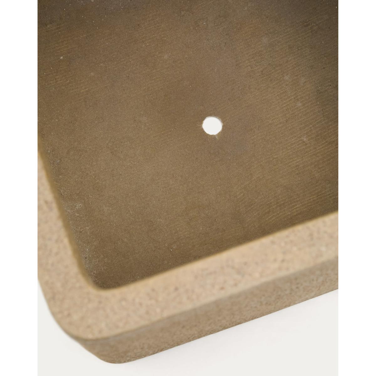Set of 2 Minoa planters with mustard stone effect 44 x 44 cm – image 4
