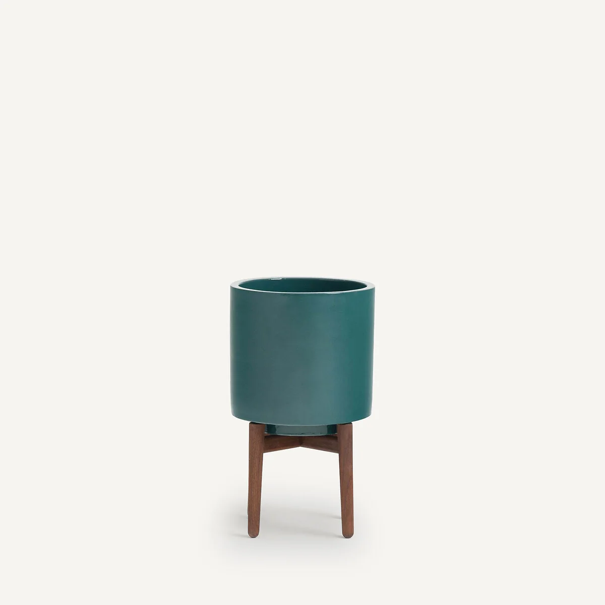 Florian 43cm High Walnut Stand Planter – image 2