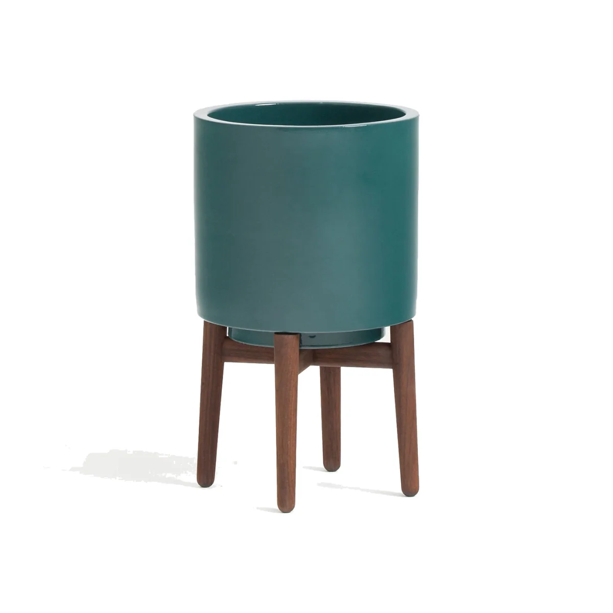 Florian 43cm High Walnut Stand Planter – image 1