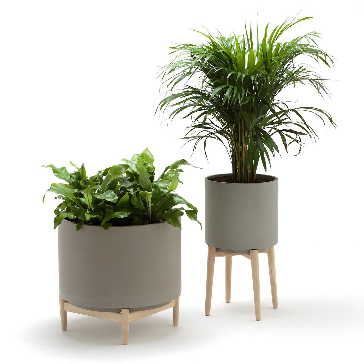 Florian Plant Pot on Wooden Feet, H58.5cm – image 3