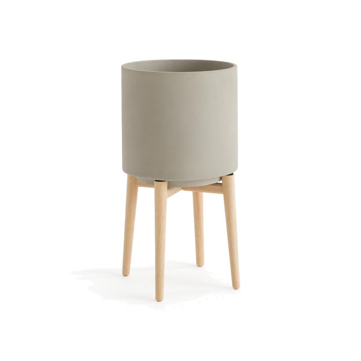 Florian Plant Pot on Wooden Feet, H58.5cm – image 1