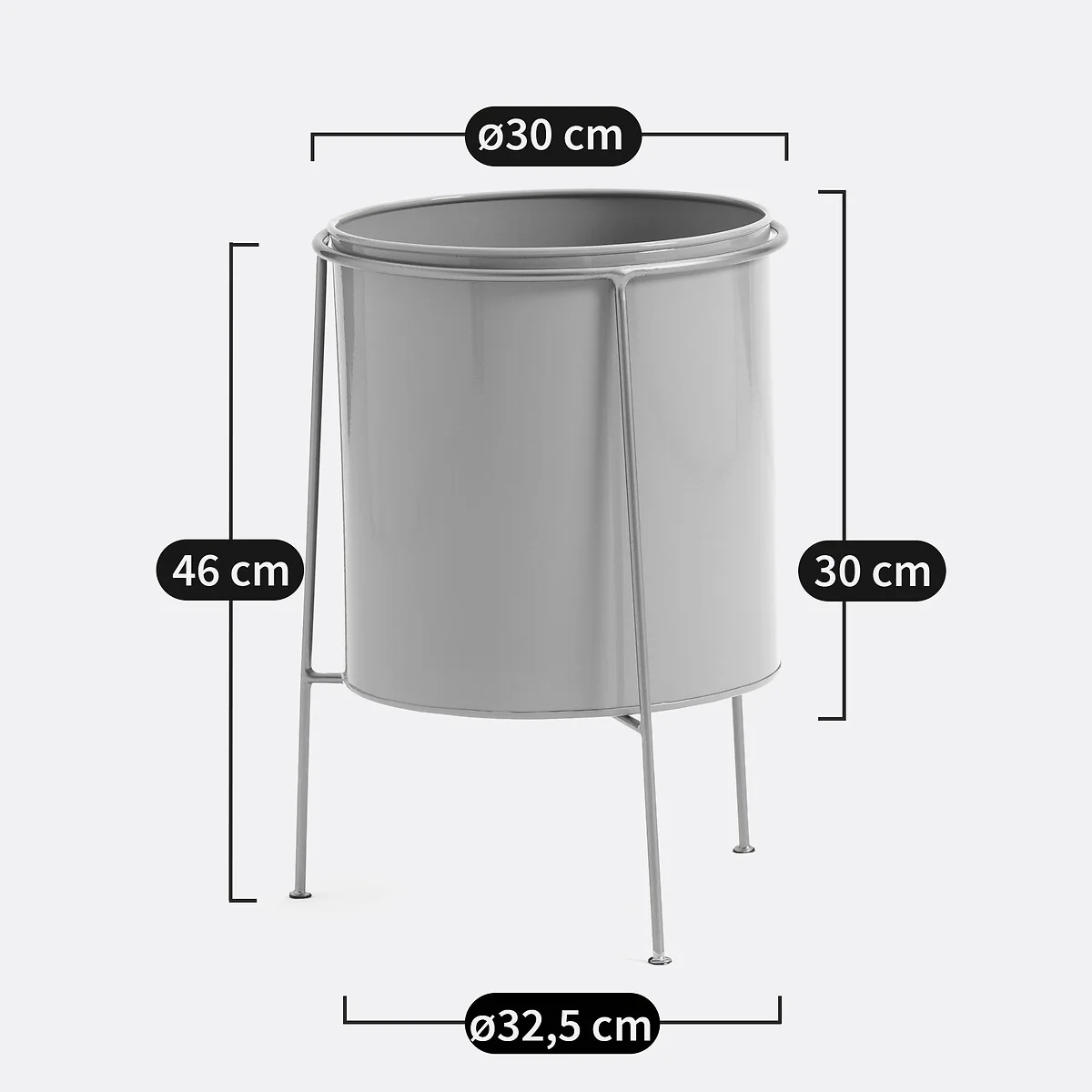 Inaya 30cm Diameter Painted Metal Raised Planter – image 5