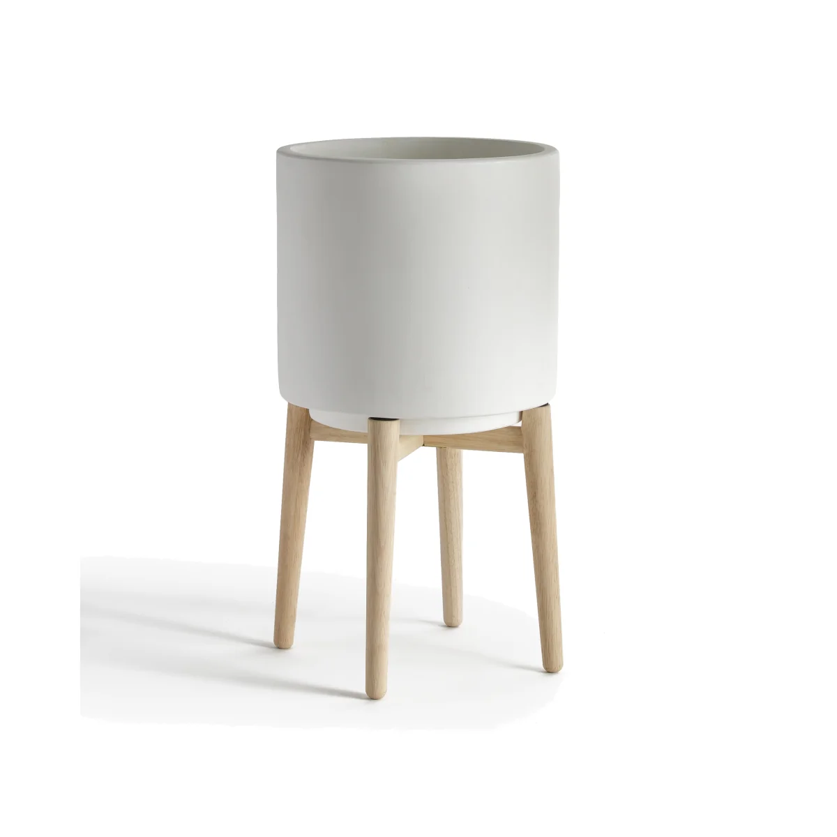 Florian Plant Pot on Wooden Feet, H58.5cm – image 1