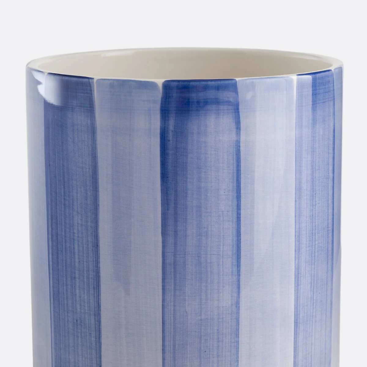 Jaoma Striped Ceramic Plant Pot Holder Diameter 14cm – image 3