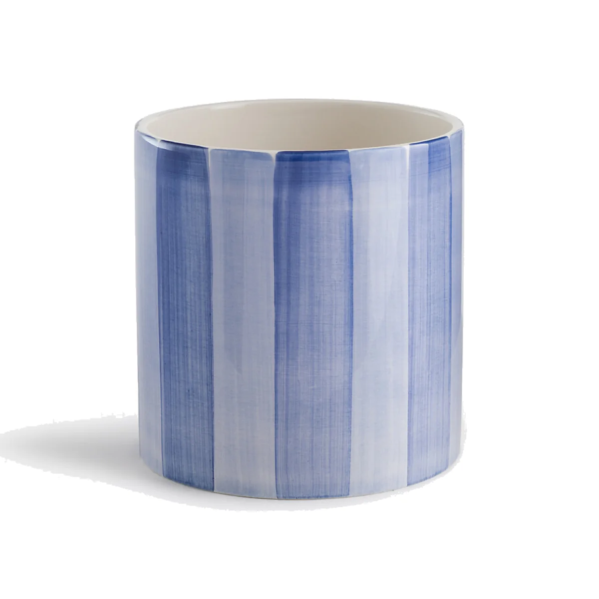 Jaoma Striped Ceramic Plant Pot Holder Diameter 14cm – image 1