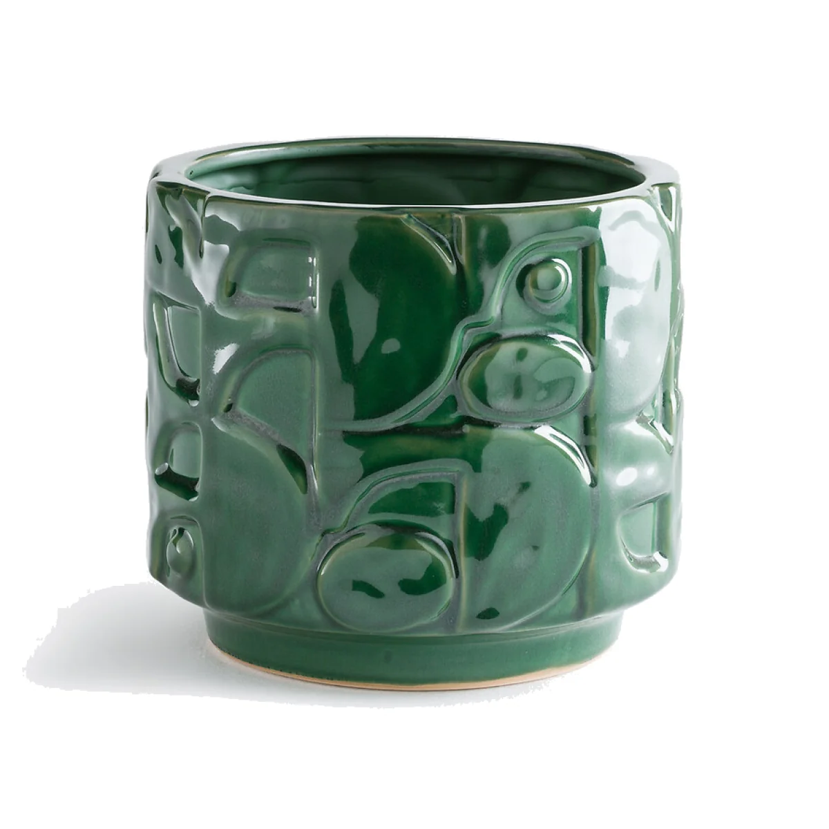 Kyria Embossed Ceramic Plant Pot Holder, Diameter 21cm – image 1