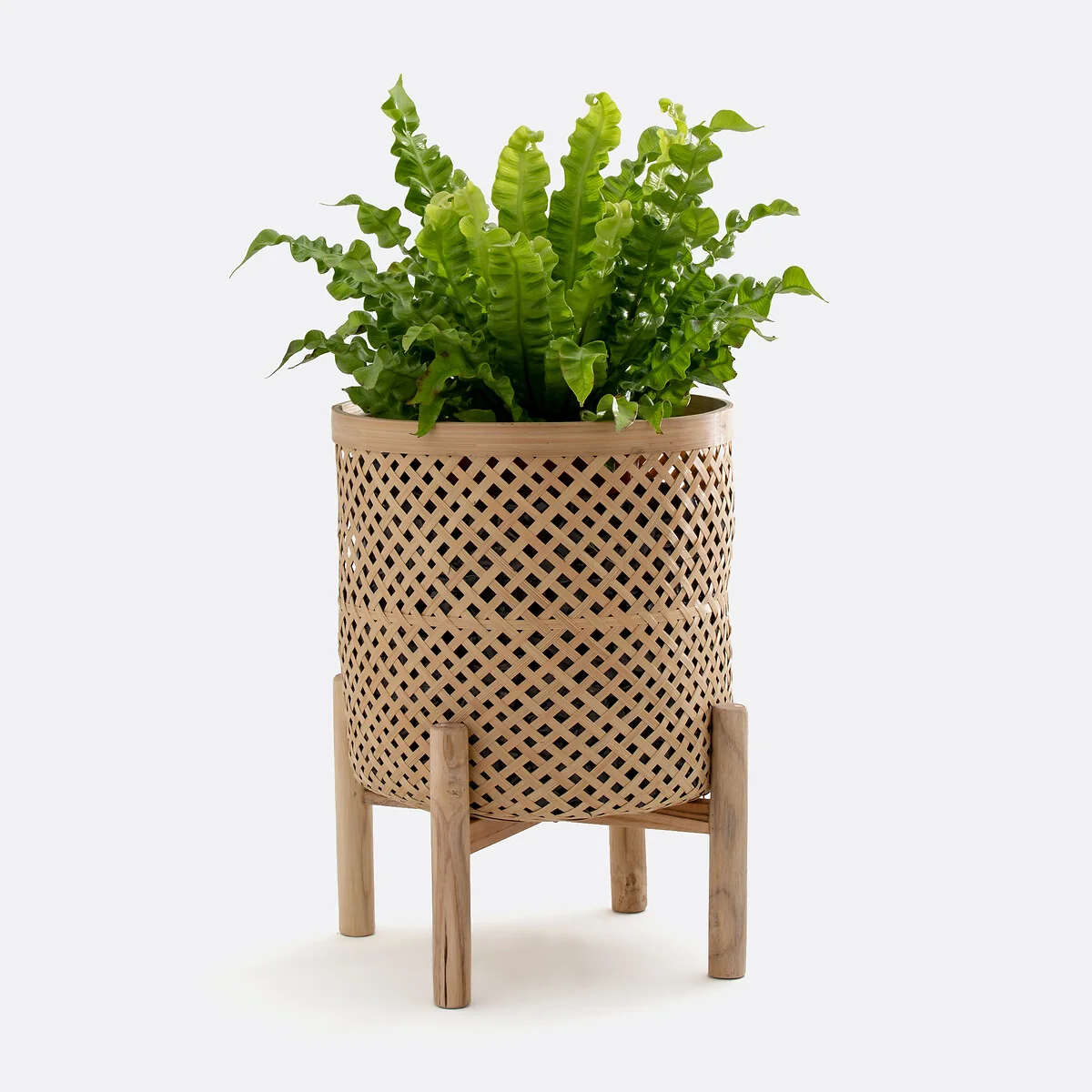 Bambu 31.5cm Diameter Raised Bamboo Planter – image 2