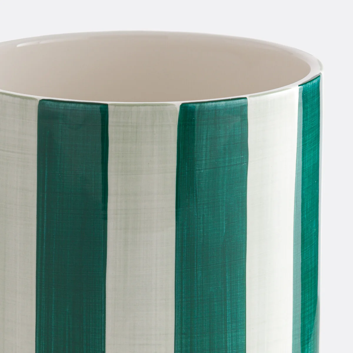 Jaoma Striped Ceramic Plant Pot Holder Diameter 14cm – image 3