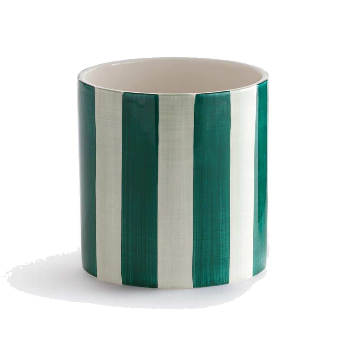 Jaoma Striped Ceramic Plant Pot Holder Diameter 14cm – image 1