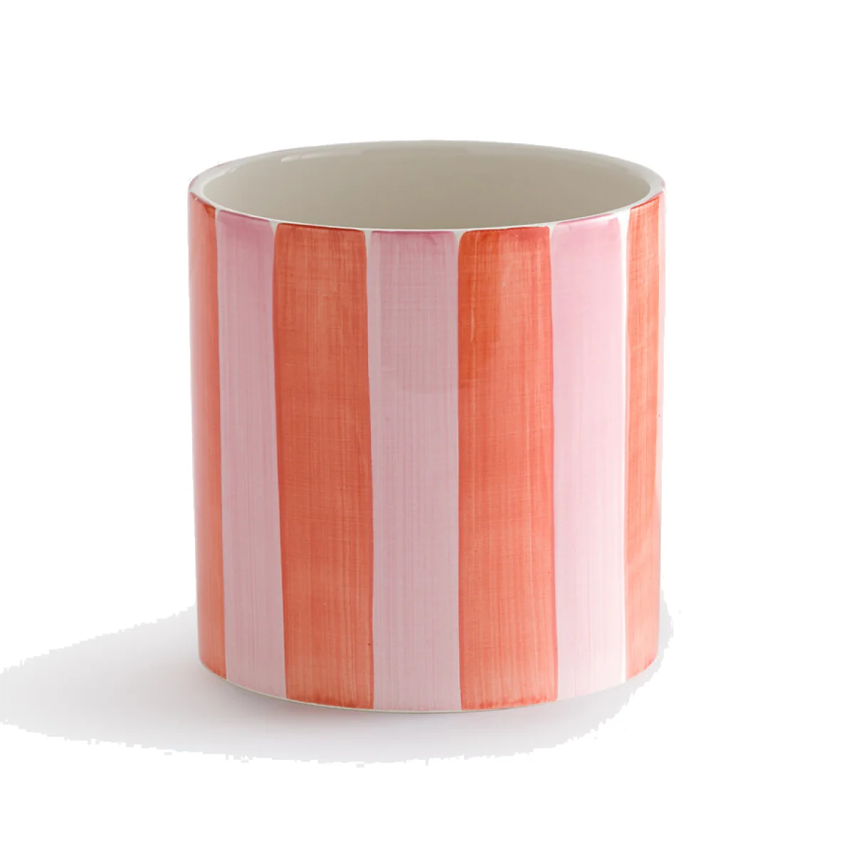 Jaoma Striped Ceramic Plant Pot Holder Diameter 14cm – image 1