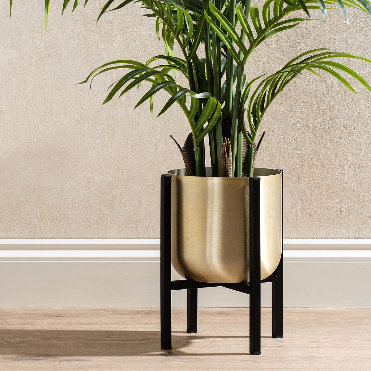 35cm Gold Planter on Stand Small – image 3