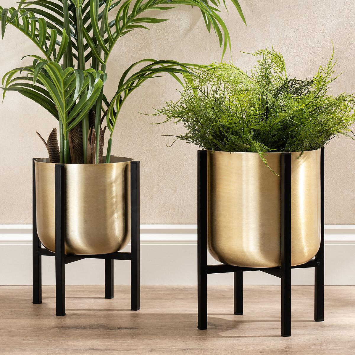 35cm Gold Planter on Stand Small – image 4