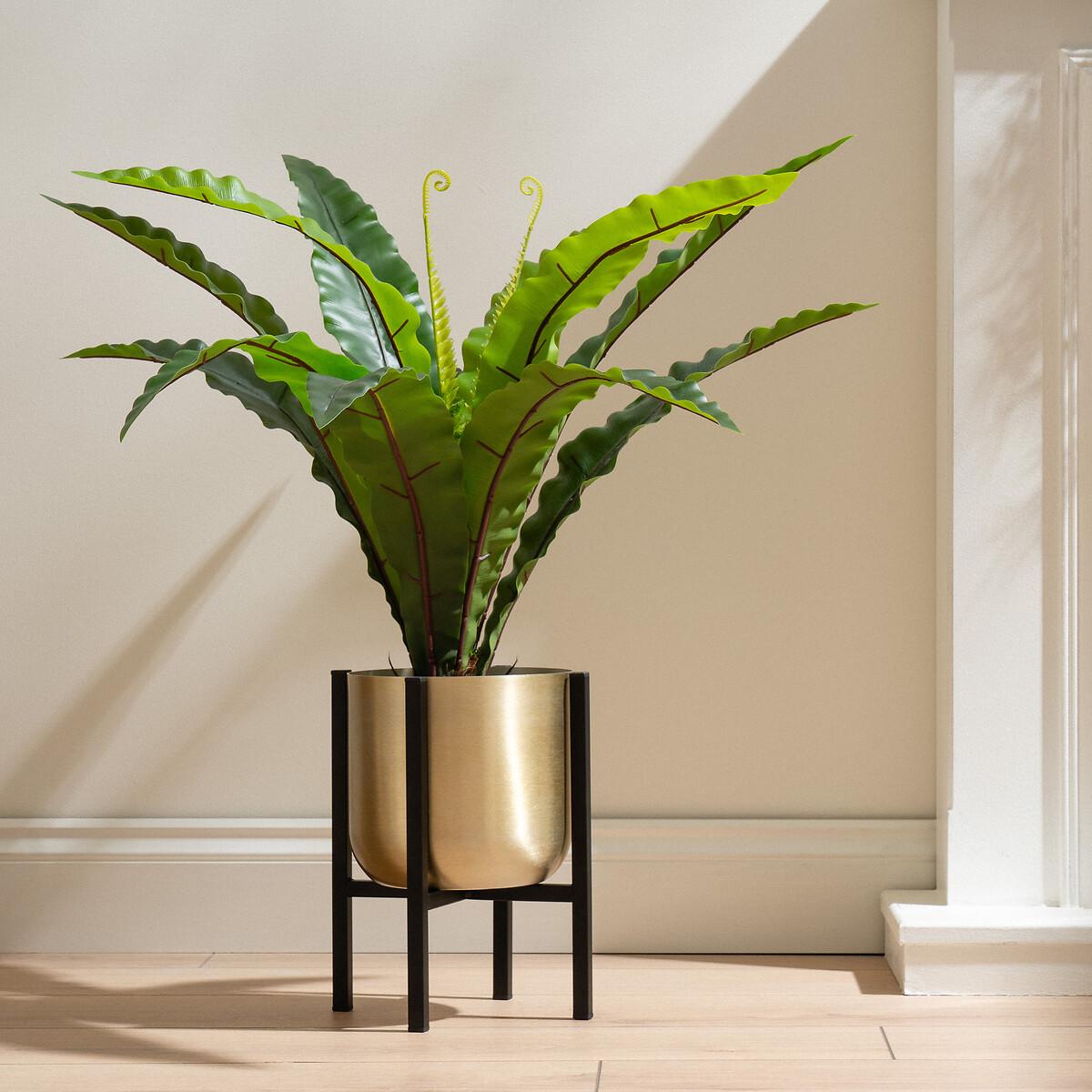 35cm Gold Planter on Stand Small – image 1