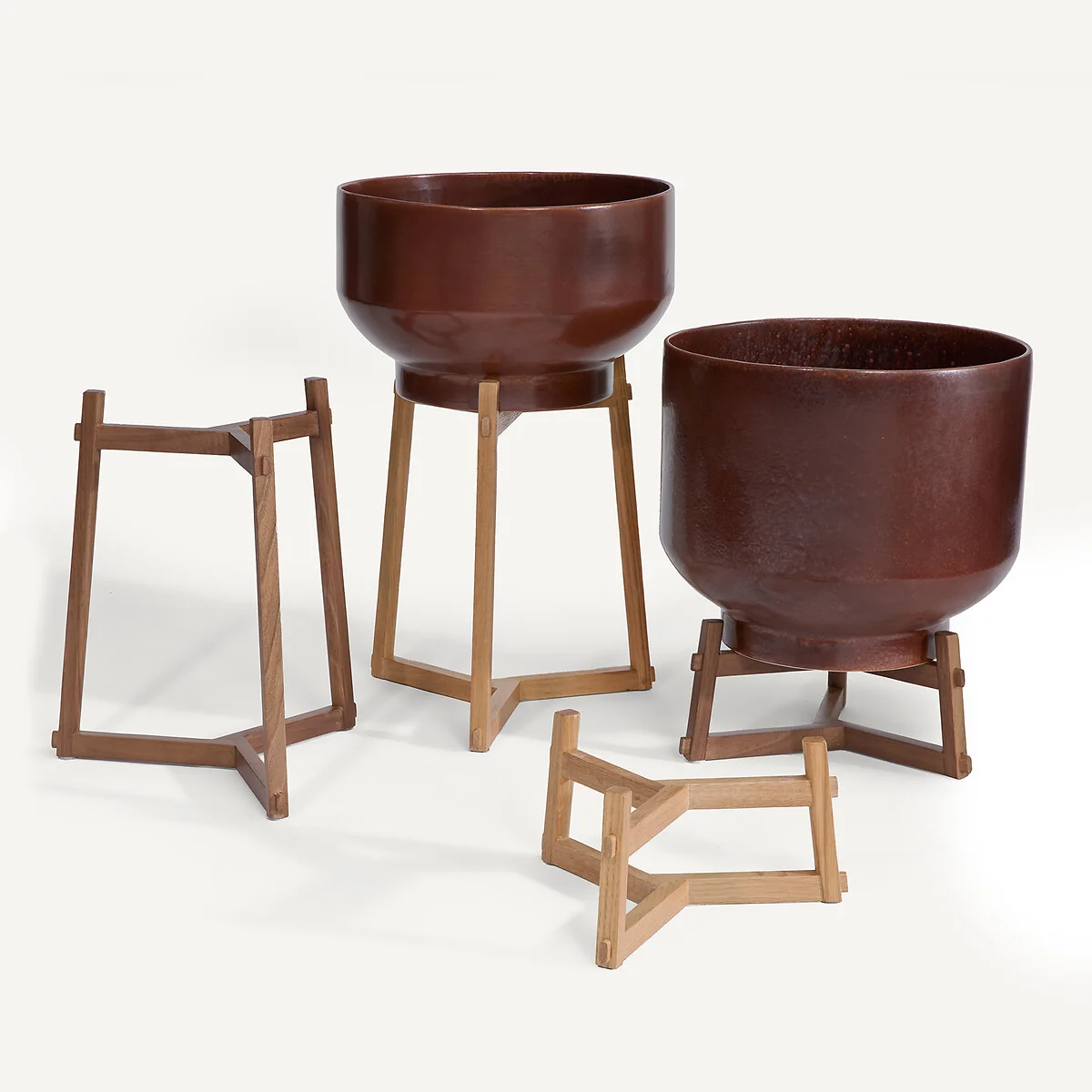 Grayson Walnut Stand For Florian Plant Pot Holder, H23 and H33cm – image 5