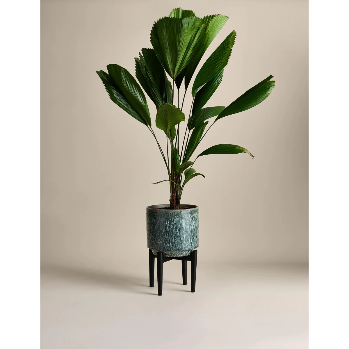 M&S Large Reactive Glaze Ceramic Planter Blue – image 2