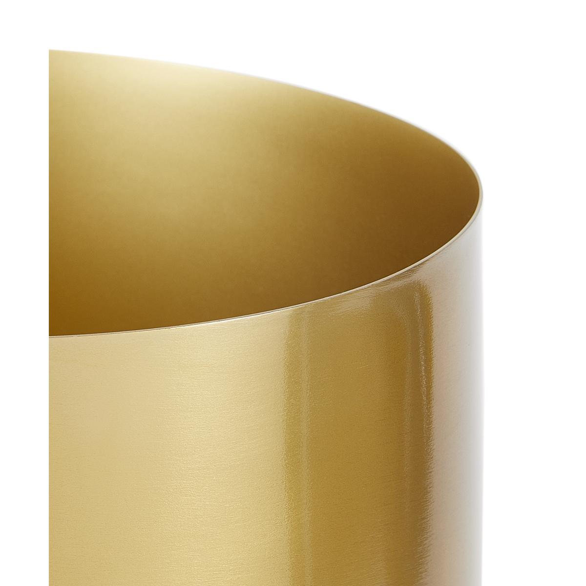 Carole Single Large Planter with Stand, Brass – image 4